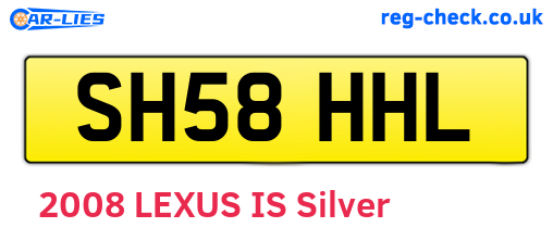 SH58HHL are the vehicle registration plates.