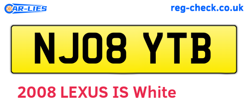 NJ08YTB are the vehicle registration plates.