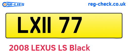 LXI177 are the vehicle registration plates.