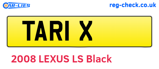 TAR1X are the vehicle registration plates.