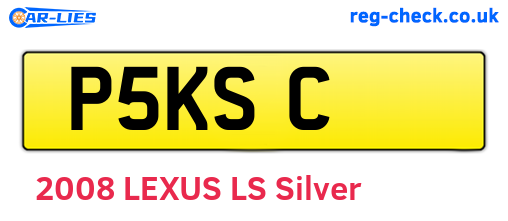 P5KSC are the vehicle registration plates.