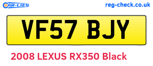 VF57BJY are the vehicle registration plates.