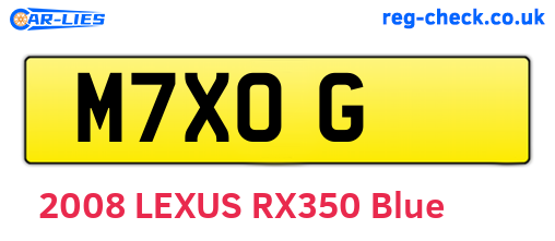 M7XOG are the vehicle registration plates.