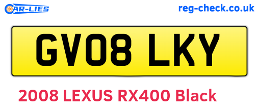 GV08LKY are the vehicle registration plates.