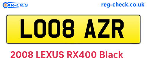 LO08AZR are the vehicle registration plates.