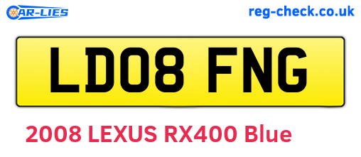 LD08FNG are the vehicle registration plates.