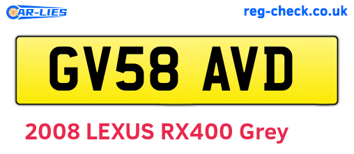 GV58AVD are the vehicle registration plates.