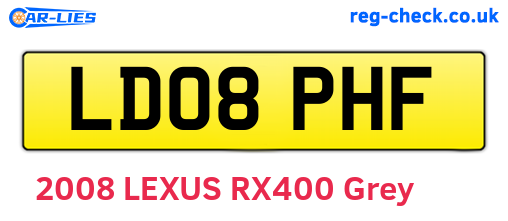 LD08PHF are the vehicle registration plates.