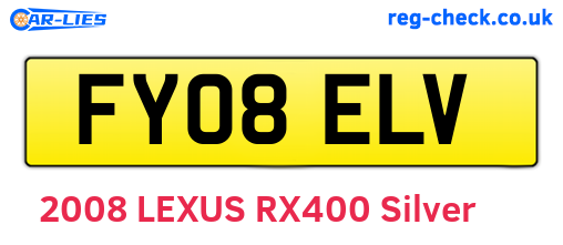 FY08ELV are the vehicle registration plates.