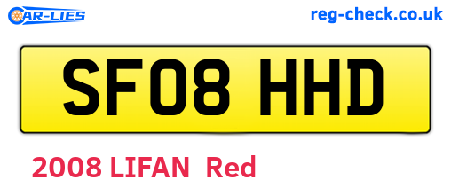 SF08HHD are the vehicle registration plates.