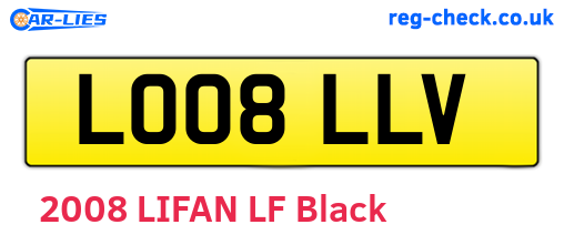 LO08LLV are the vehicle registration plates.
