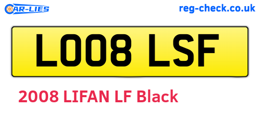 LO08LSF are the vehicle registration plates.