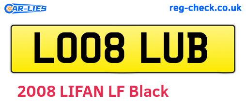 LO08LUB are the vehicle registration plates.