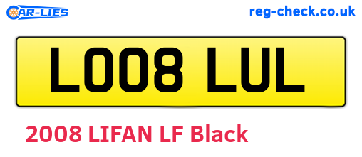 LO08LUL are the vehicle registration plates.
