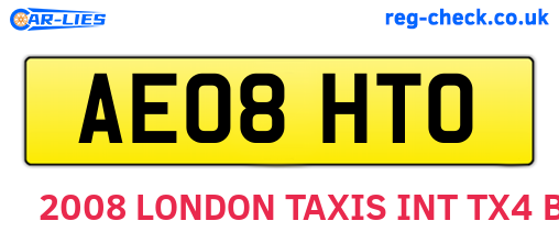 AE08HTO are the vehicle registration plates.