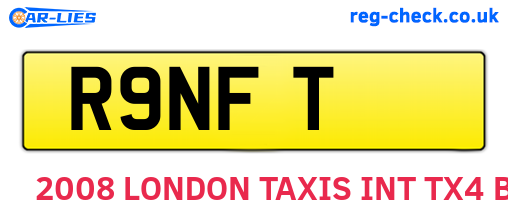 R9NFT are the vehicle registration plates.