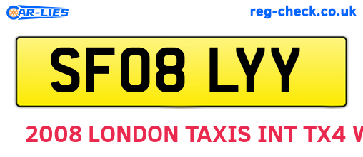 SF08LYY are the vehicle registration plates.