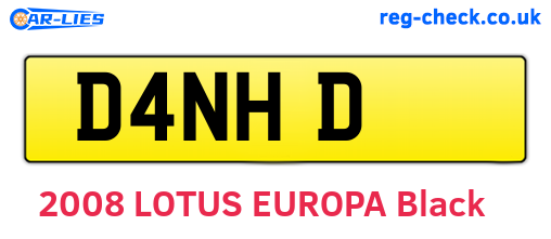 D4NHD are the vehicle registration plates.