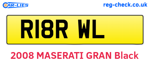 R18RWL are the vehicle registration plates.