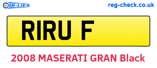 R1RUF are the vehicle registration plates.
