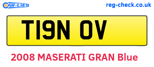 T19NOV are the vehicle registration plates.