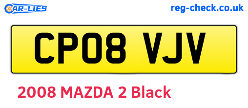 CP08VJV are the vehicle registration plates.