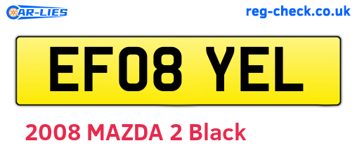 EF08YEL are the vehicle registration plates.