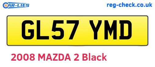GL57YMD are the vehicle registration plates.