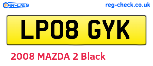 LP08GYK are the vehicle registration plates.