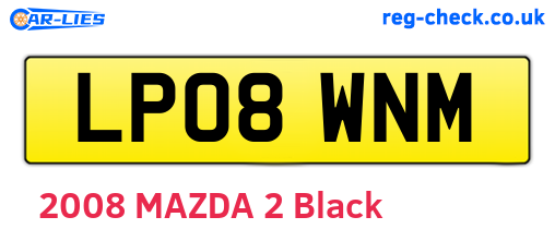 LP08WNM are the vehicle registration plates.