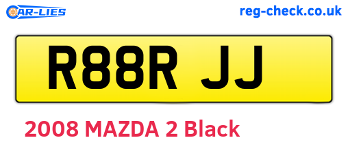 R88RJJ are the vehicle registration plates.