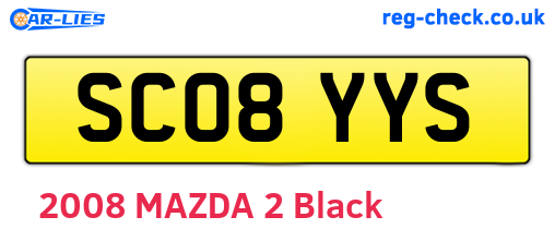 SC08YYS are the vehicle registration plates.