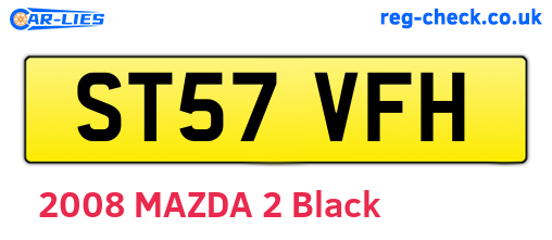 ST57VFH are the vehicle registration plates.