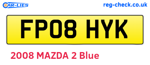FP08HYK are the vehicle registration plates.