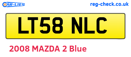 LT58NLC are the vehicle registration plates.