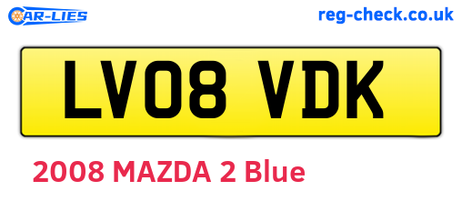 LV08VDK are the vehicle registration plates.