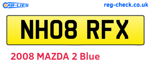 NH08RFX are the vehicle registration plates.