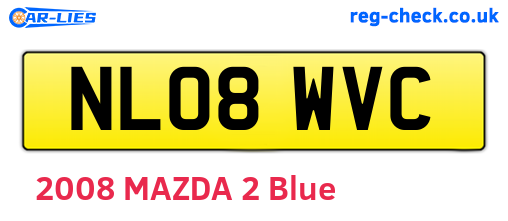 NL08WVC are the vehicle registration plates.