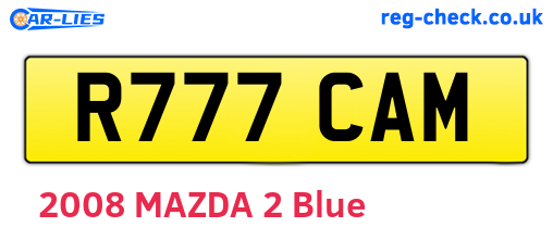 R777CAM are the vehicle registration plates.