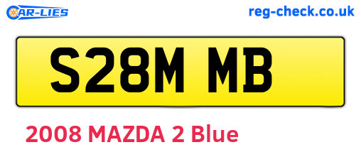 S28MMB are the vehicle registration plates.