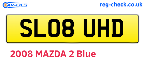 SL08UHD are the vehicle registration plates.