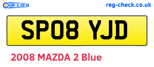 SP08YJD are the vehicle registration plates.