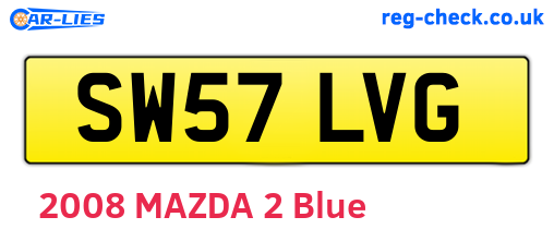 SW57LVG are the vehicle registration plates.