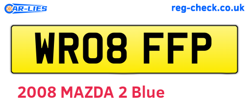 WR08FFP are the vehicle registration plates.