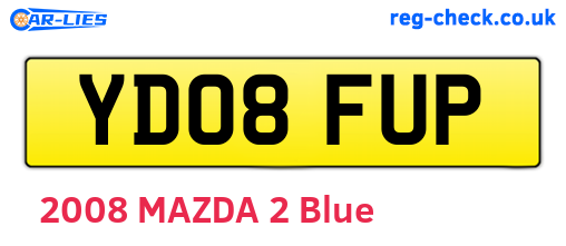 YD08FUP are the vehicle registration plates.