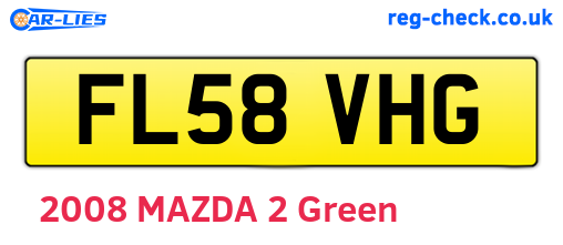 FL58VHG are the vehicle registration plates.