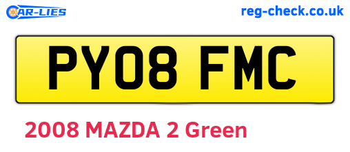 PY08FMC are the vehicle registration plates.
