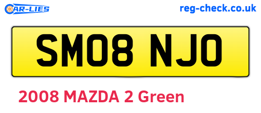 SM08NJO are the vehicle registration plates.