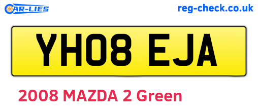 YH08EJA are the vehicle registration plates.