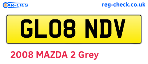 GL08NDV are the vehicle registration plates.